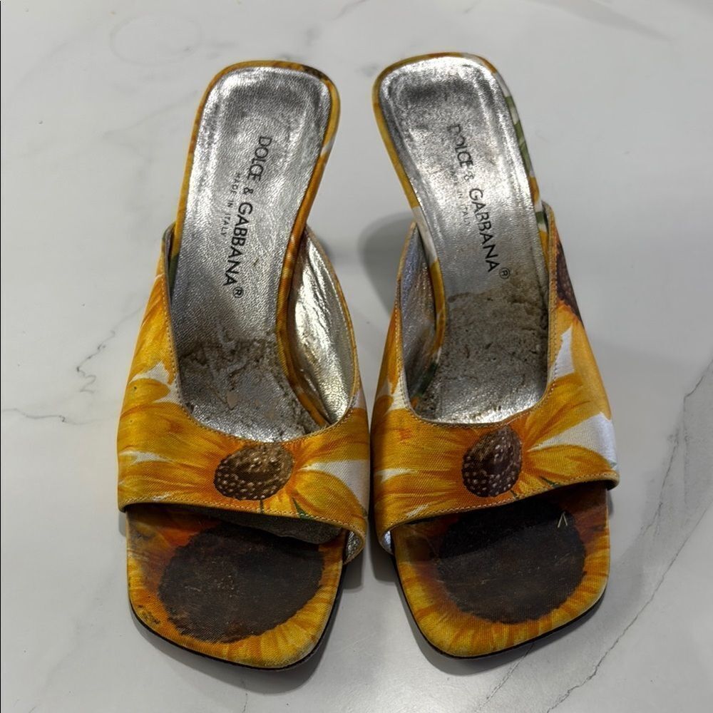 Dolce & Gabbana Women's Yellow Floral Shoes